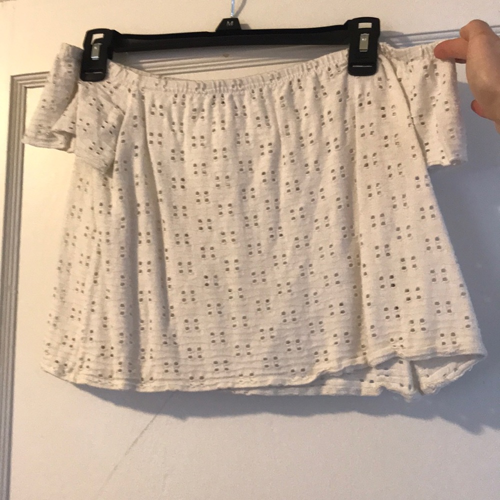 White cute summer crop top from Zara